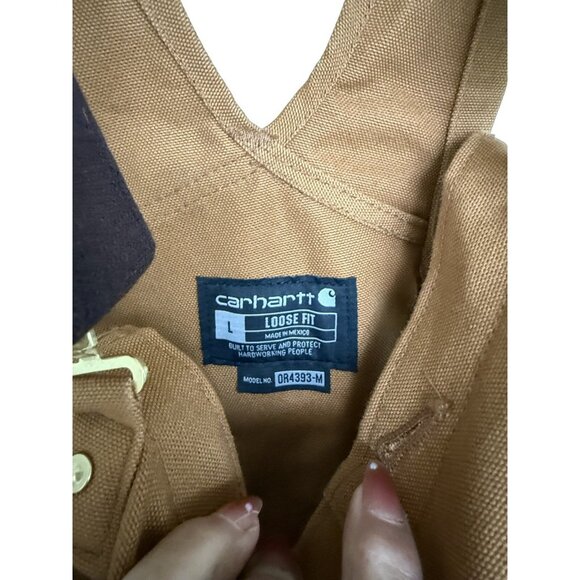 Carhartt Mens Brown Loose Fit Lined ,Duck Bib Overalls Size Large 0R004393-M - Picture 8 of 8
